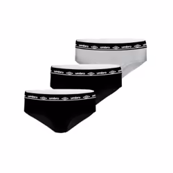 Lot de 3 culottes femme en coton Umbro ceinture Noire