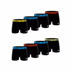 Lot de 8 boxers homme en coton ceinture colorée