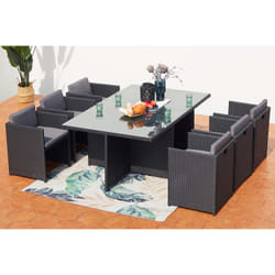 Concept Usine Miami 6 ensemble de meubles de jardin Noir, Gris