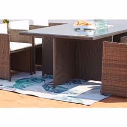 Concept Usine Miami 6 ensemble de meubles de jardin Marron, Blanc