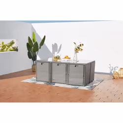 Concept Usine Miami 6 ensemble de meubles de jardin Gris, Blanc