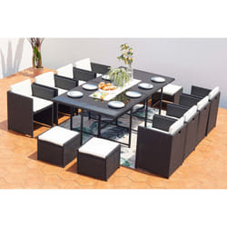 Concept Usine Miami 12 ensemble de meubles de jardin Noir, Blanc