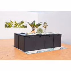 Concept Usine Miami 12 ensemble de meubles de jardin Noir