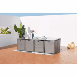 Concept Usine Miami 12 ensemble de meubles de jardin Gris, Blanc