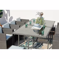 Concept Usine Miami 12 ensemble de meubles de jardin Gris, Blanc - Vue supplémentaire 4