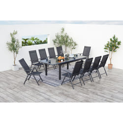Concept Usine Ravenne ensemble de meubles de jardin Noir