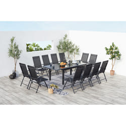 Concept Usine Ravenne ensemble de meubles de jardin Noir