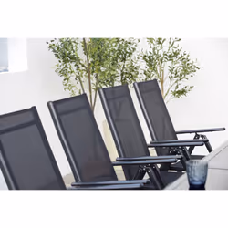 Concept Usine Ravenne ensemble de meubles de jardin Noir
