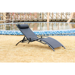Concept Usine Bahia chaise de plage Noir Tissu