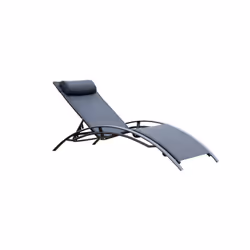 Concept Usine Bahia chaise de plage Noir Tissu
