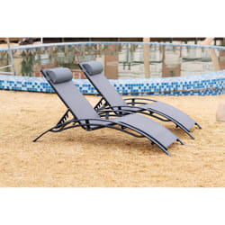 Concept Usine Bahia chaise de plage Noir, Gris