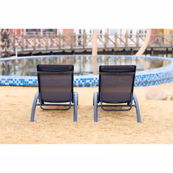 Concept Usine Bahia chaise de plage Noir, Gris