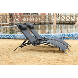 Concept Usine Bahia chaise de plage Noir