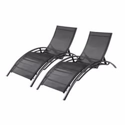 Concept Usine Bahia chaise de plage Noir