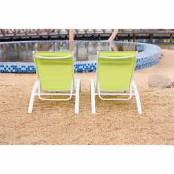 Concept Usine Bahia chaise de plage Vert, Blanc