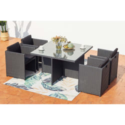 Concept Usine Miami 4 ensemble de meubles de jardin Noir