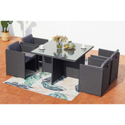 Concept Usine Miami 4 ensemble de meubles de jardin Noir, Gris