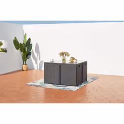 Concept Usine Miami 4 ensemble de meubles de jardin Noir, Gris