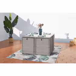 Concept Usine Miami 4 ensemble de meubles de jardin Gris, Blanc