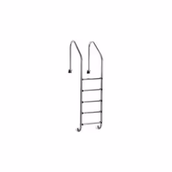 Echelle 5 marches pour piscine enterréeCaractéristiques de l'échelle de piscine standard 5 marches Tube ⌀ 43 mm en acier inox ...