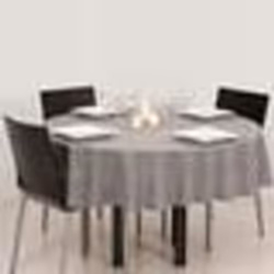 Atmosphera - Nappe anti-taches ronde Ophy - Diam 180 cm - Gris