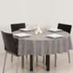 Atmosphera - Nappe anti-taches ronde Ophy - Diam 180 cm - Gris