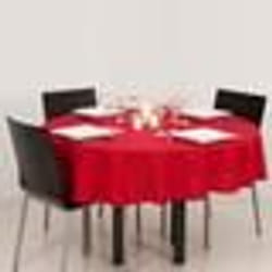 Atmosphera - Nappe anti-taches ronde Ophy - Diam 180 cm - Rouge