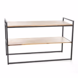Console Edena - 2 Plateaux - Bois d'Acacia