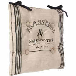 Galette de chaise - ATMOSPHERA - 40 x 40 cm - Polyester - Gris - Intérieur