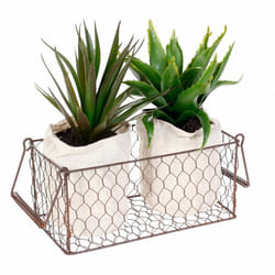Atmosphera - 2 Aloe vera artificielles en panier