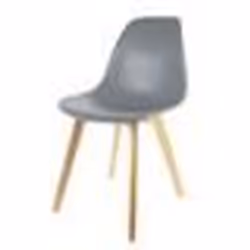 The Home Deco Factory - Chaise scandinave Coque - H. 83 cm - Gris