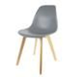 The Home Deco Factory - Chaise scandinave Coque - H. 83 cm - Gris