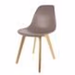 The Home Deco Factory - Chaise scandinave Coque - H. 83 cm - Taupe
