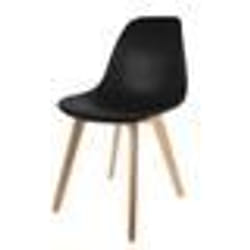 The Home Deco Factory - Chaise scandinave Coque - H. 83 cm - Noir