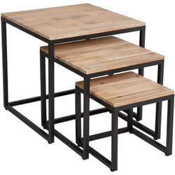 Atmosphera - 3 Tables basses gigognes Edena - 50 / 40 / 30 cm