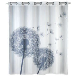 Wenko Rideau de Douche Astera Polyester Anti-moisissure 180x200 cm - Gris