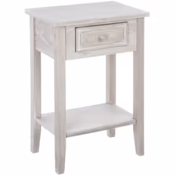 Apportez de la douceur à votre chambre avec cette table de nuit au design bord de mer. Equipée d'un tiroir vous pourrez range ...