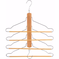Rangez sans froisser vos pantalons ou chemises et optimisez un gain de place dans votre armoire grâce à ce cintre à quatre ba ...