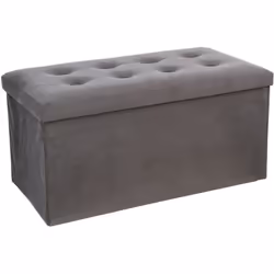Craquez pour ce joli pouf pouvant servir à la fois d'assise d'appoint, de repose-pieds et de coffre de rangement. Pliable, il ...
