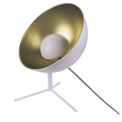 The Home Deco Factory - Lampe trépied en métal Cinéma - H. 45 cm - Blanc