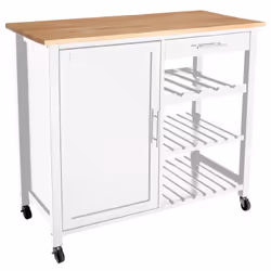 Desserte de cuisine Claude - 100 x H. 87,5 cm - Blanc