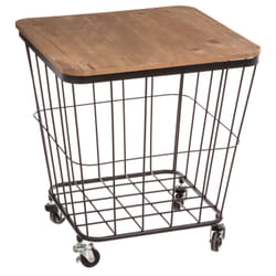 Table coffre industriel Jordi - 39 x H. 43 cm - Marron