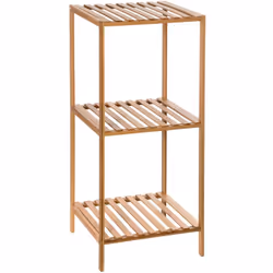 Diffusez une ambiance naturelle dans votre salle de bain avec ce meuble en bambou. Equipée de trois étagères ajustables, elle ...