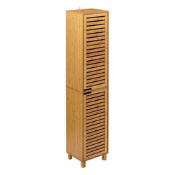 Atmosphera - Colonne de salle de bain en bambou Sicela - 34 x H. 170 cm - Marron naturel