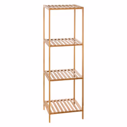 Etagère salle de bain ajustable en bambou - 35 x H. 111,5 cm - Marron