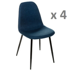 Lot de 4 - Chaise Nokas - Pied en métal
