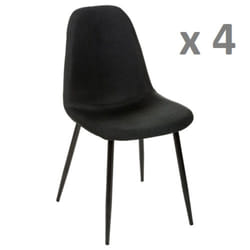 Lot de 4 - Chaise Nokas - Pied en métal