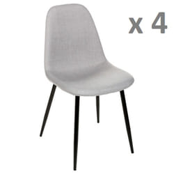 Lot de 4 - Chaise Nokas - Pied en métal