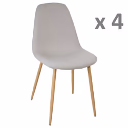 Lot de 4 - Chaise design scandinave Roka