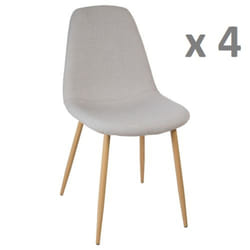 Lot de 4 - Chaise design scandinave Roka